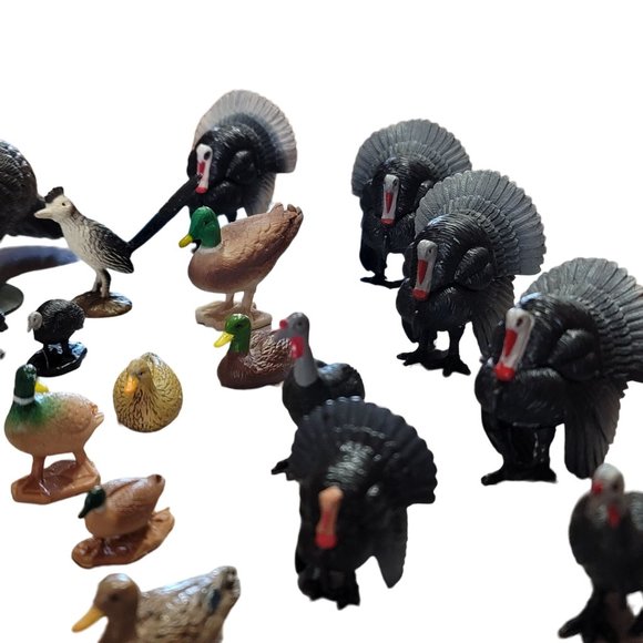 Lot of birds ducks figurines perfect for cake toppers, train sets, and diorama - Picture 4 of 14
